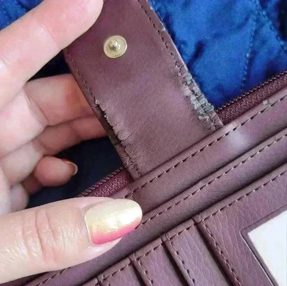 Giani Bernini Softy pebbled Leather Organizational all in one Wallet burgundy - Picture 9 of 10